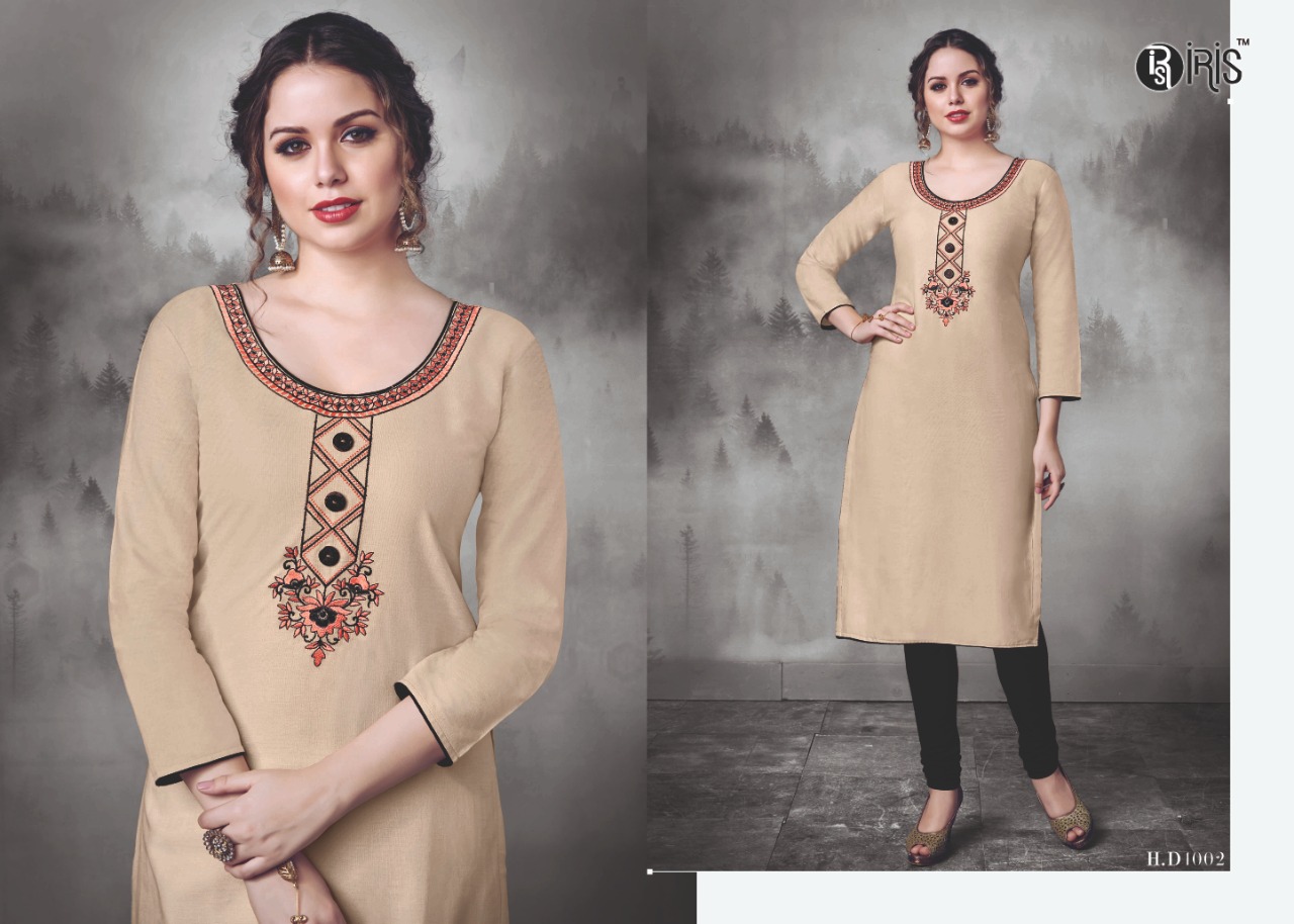 Iris heer casual wear ethnic style Kurties ready to wear heavy cotton collection