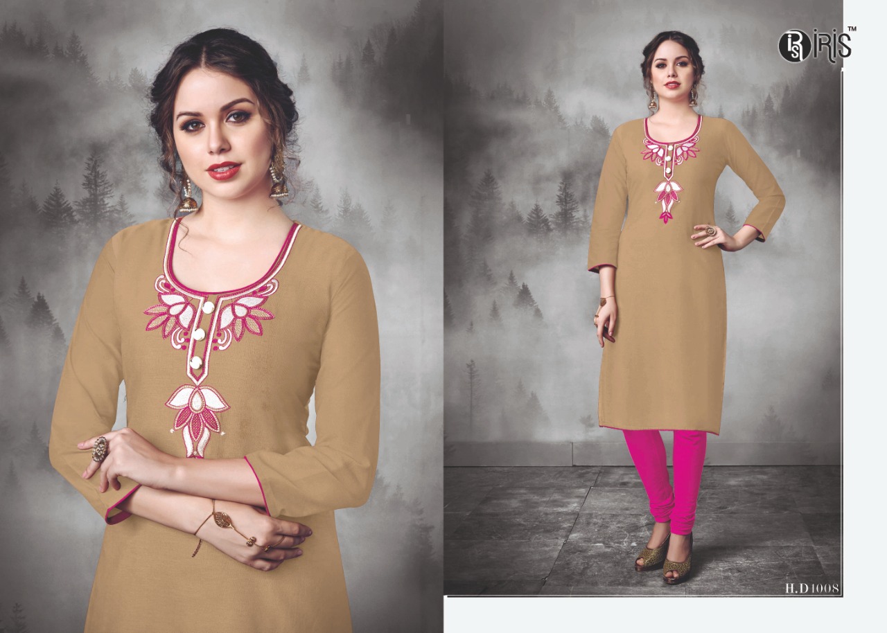 Iris heer casual wear ethnic style Kurties ready to wear heavy cotton collection