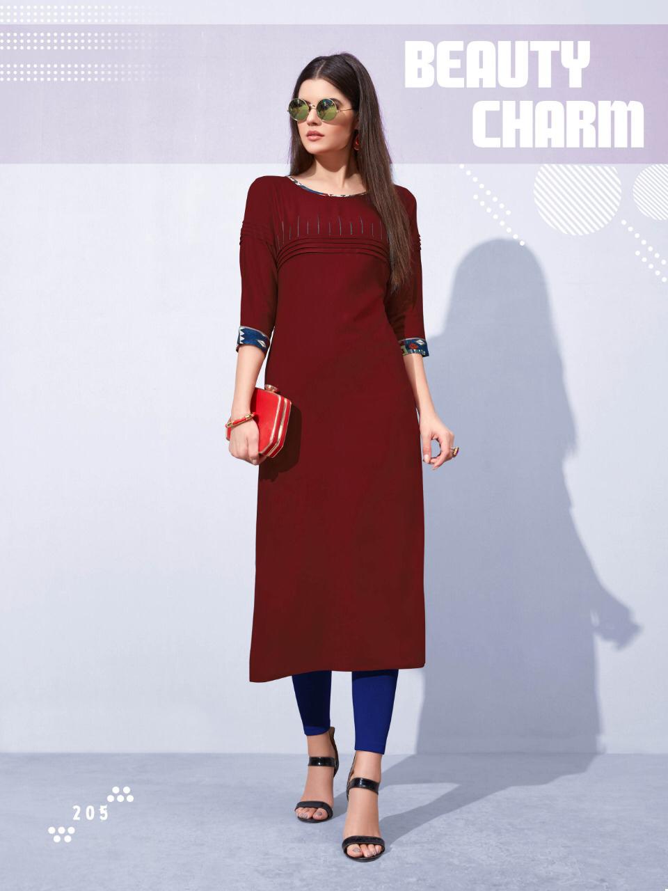 Laher flora casual daily wear designer Rayon Kurties collection Dealer