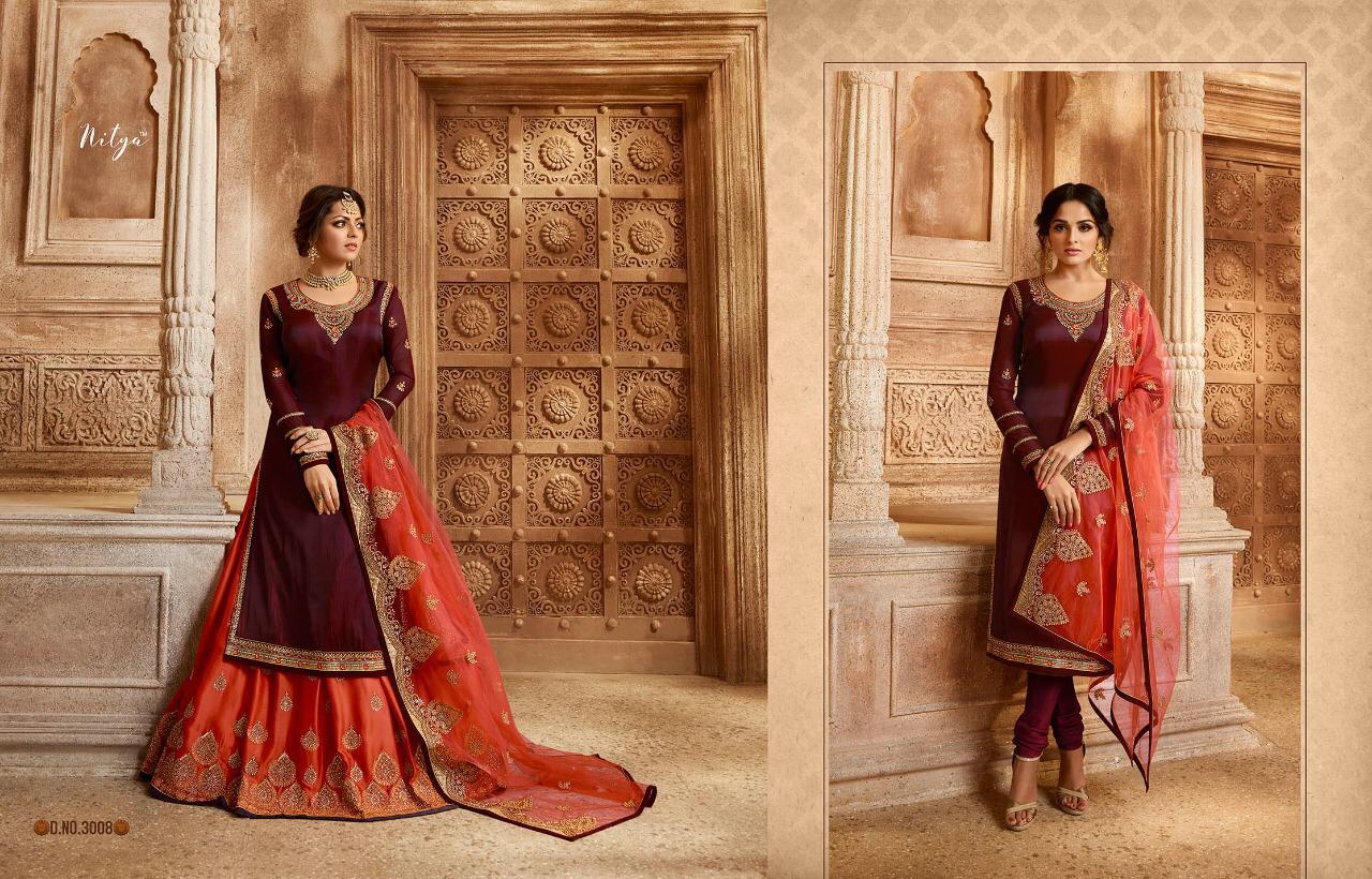 Lt fabrics nitya vol 130 beautiful wedding Wear Designer sharara salwar Kameez Collection