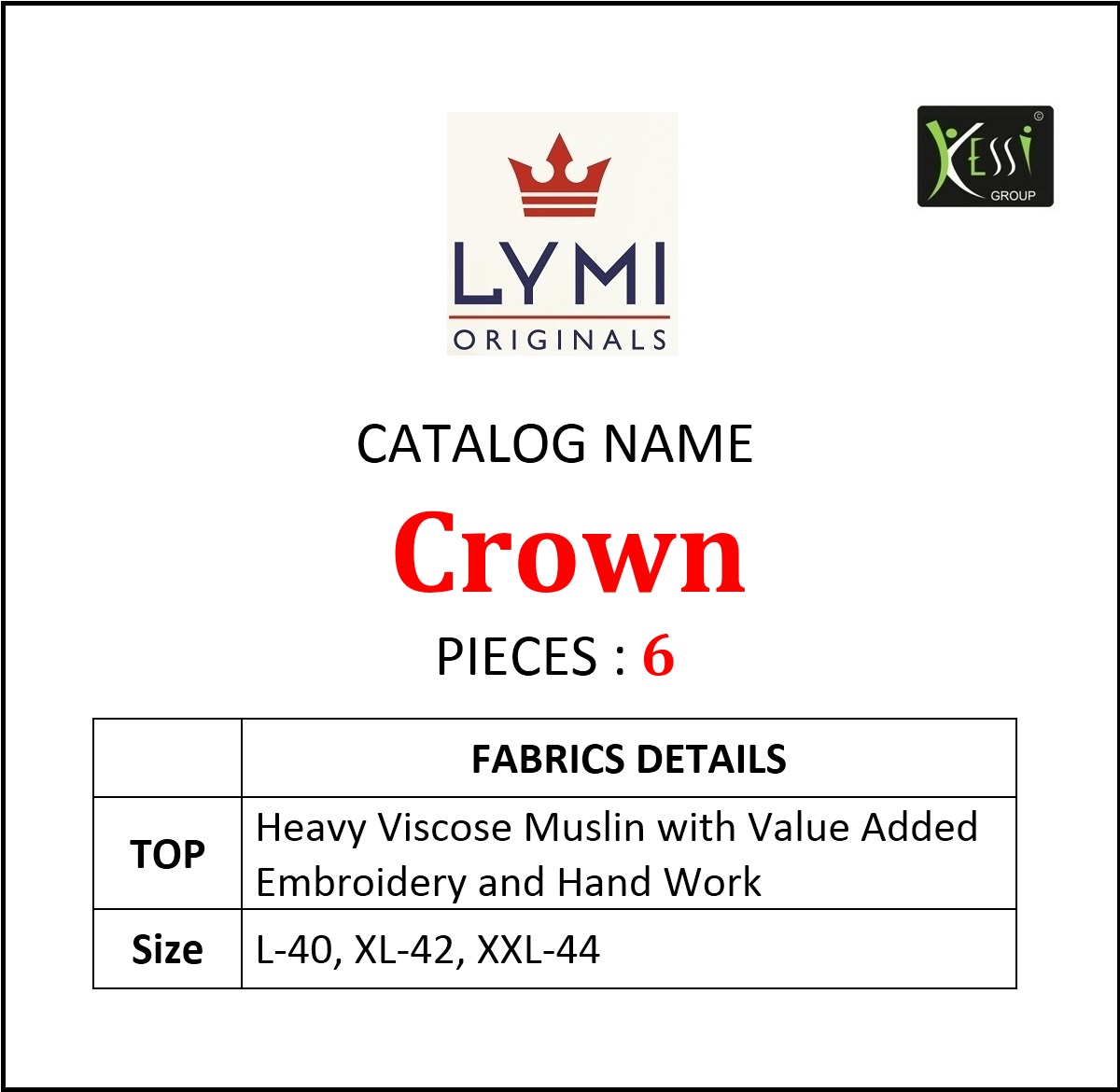 Lymi originals crown long ready to wear party Kurties Collection