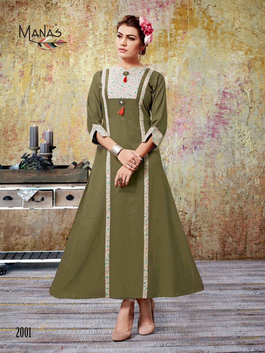 Manas khushi vol 1 beautiful reyon ready to wear Kurties Catalog at Wholesale rate