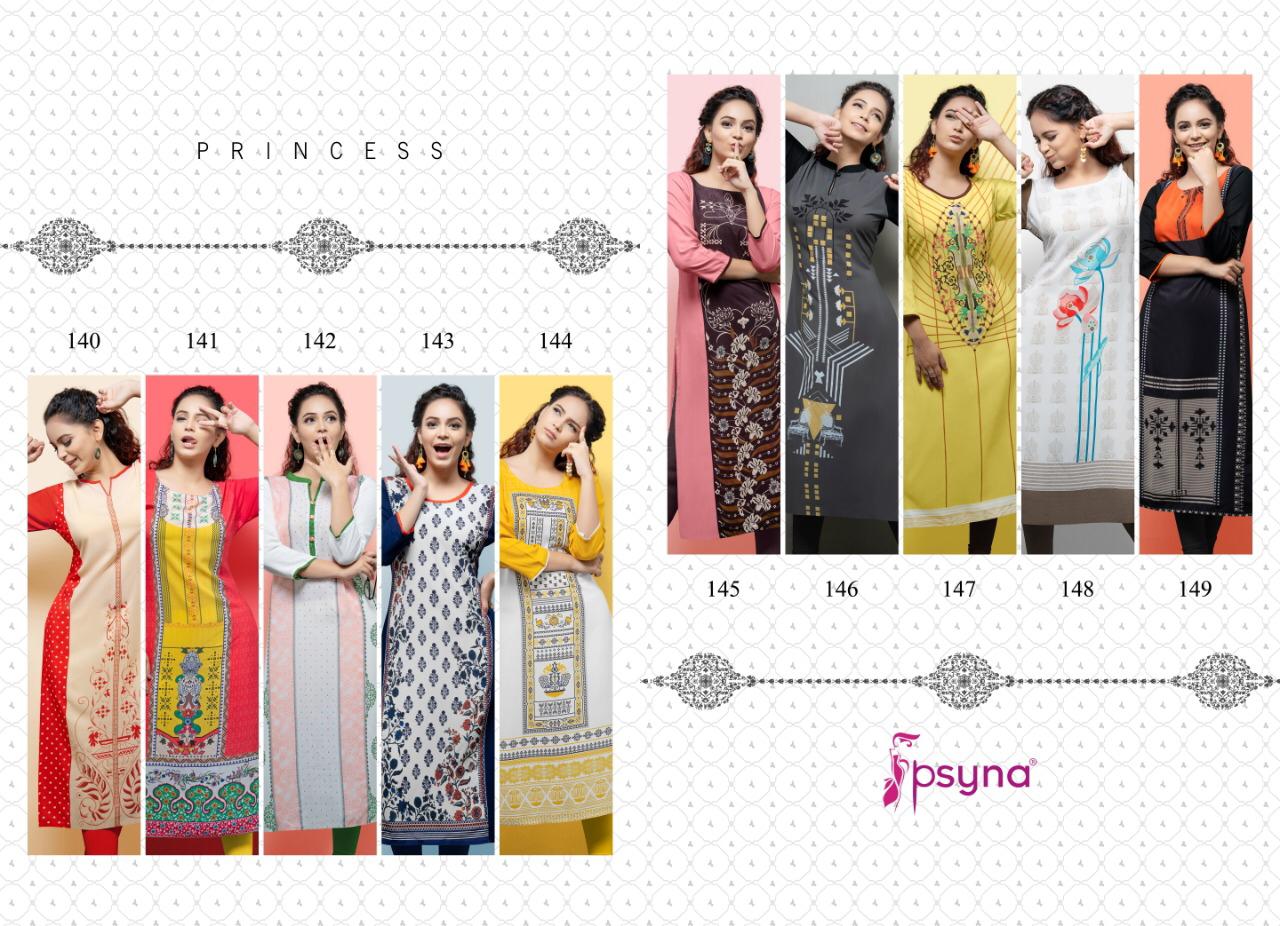 Psyna princess vol 14 casual wear Daily ethnic Wear Kurties Collection