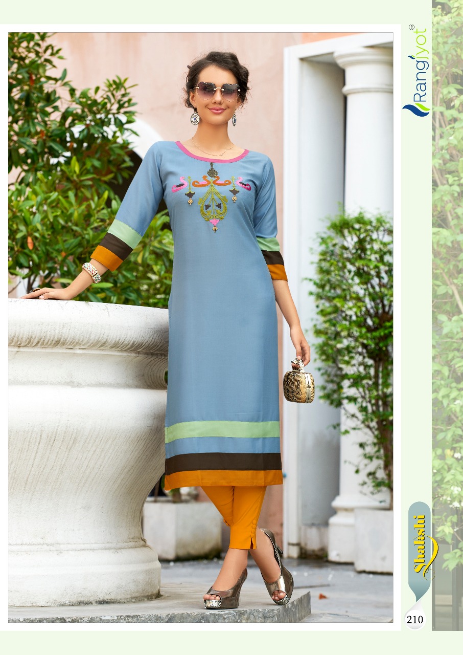 Rangjyot shakshi vol 2 colourful designer Fancy Kurties Collection