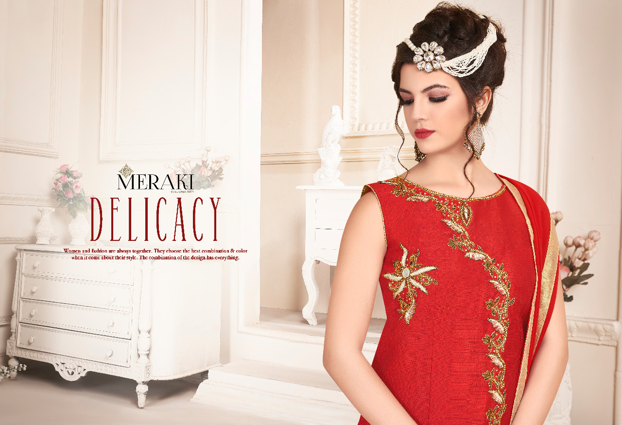 Sanskar style meraki Elegance heavy Gown bridal wear beautiful designs catalog