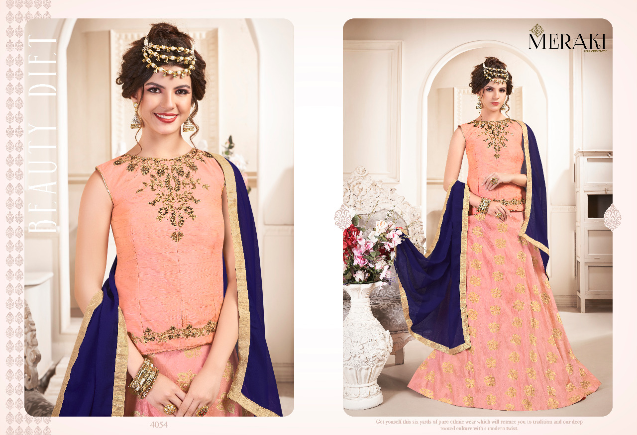Sanskar style meraki Elegance heavy Gown bridal wear beautiful designs catalog
