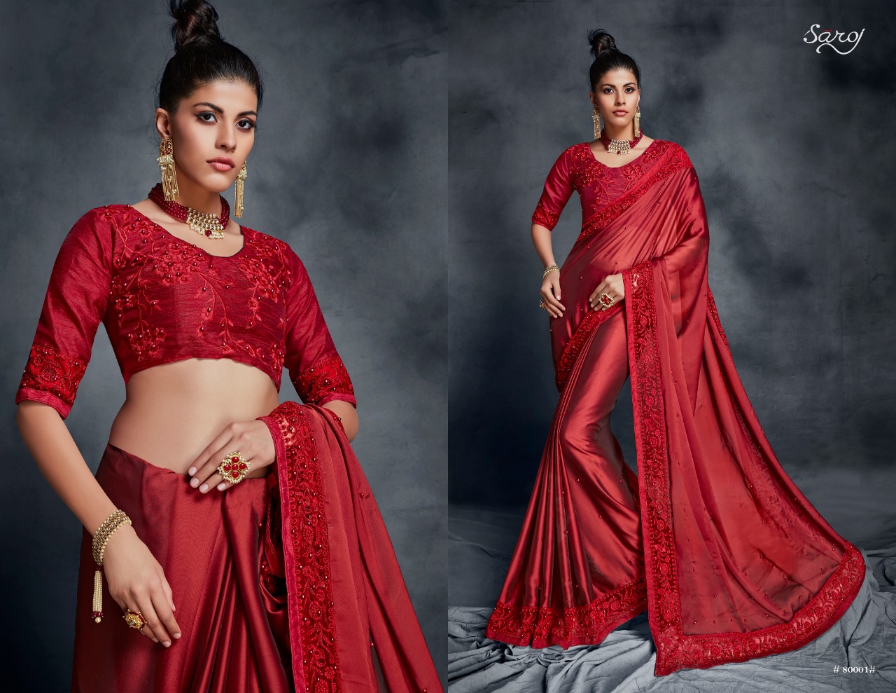Saroj akshara Indian traditional wear stylish fancy sarees Collection Dealer