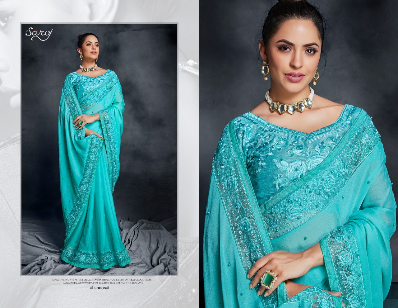 Saroj akshara Indian traditional wear stylish fancy sarees Collection Dealer