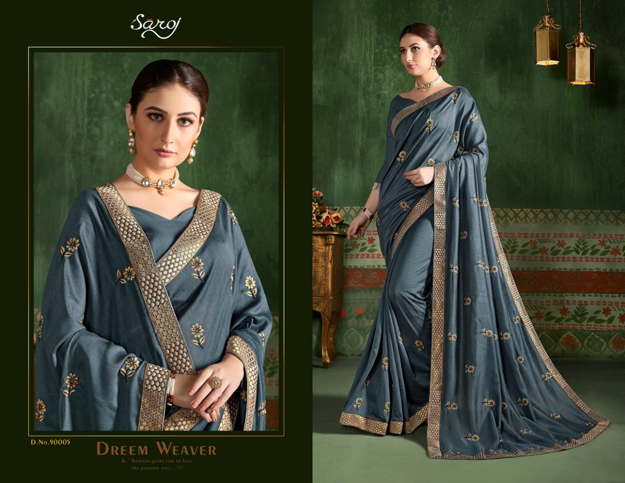 Saroj autograph designer fancy silk sarees traditional wear sarees Collection
