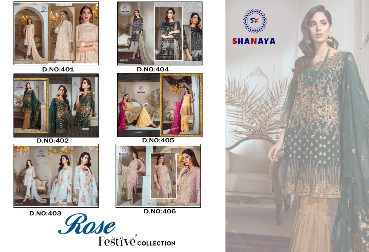 Shanaya fashion rose festive collection beautiful wear designer Salwar Kameez Collection