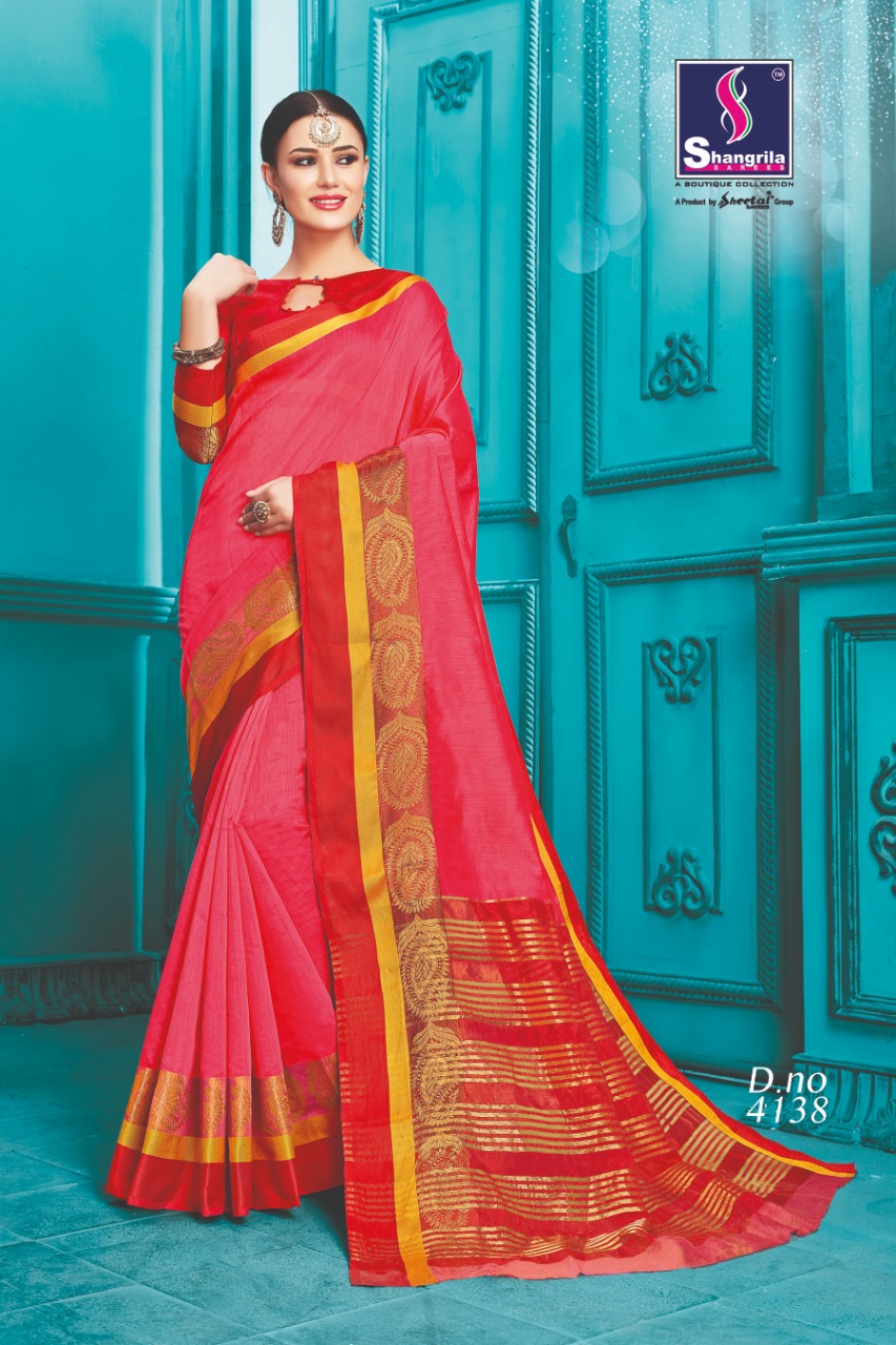 Shangrila kalamkari silk occasional Wear Colourful Silk saree fancy collection
