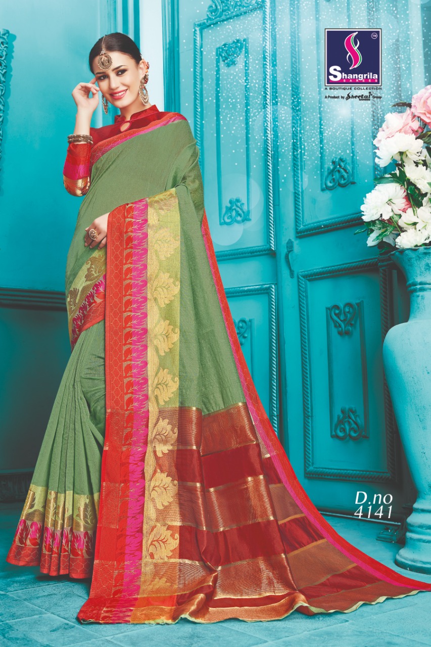 Shangrila kalamkari silk occasional Wear Colourful Silk saree fancy collection