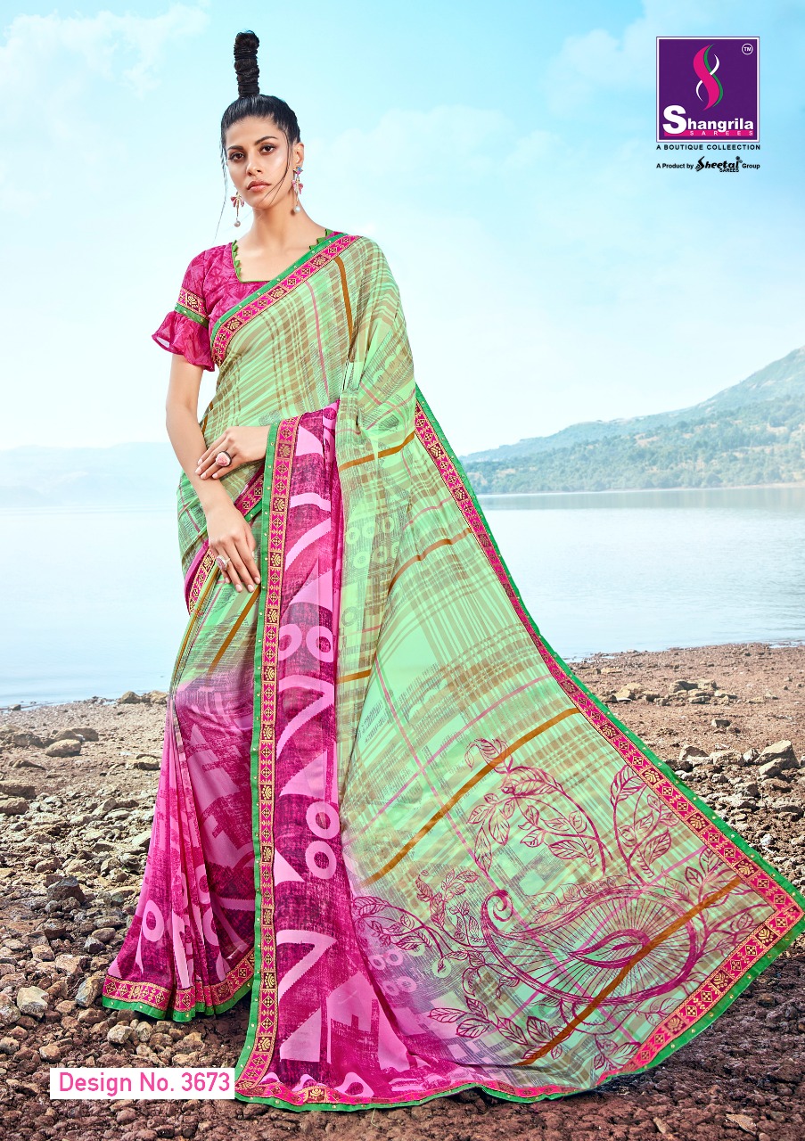 Shangrila launch inox vol 6 simple printed sarees collection