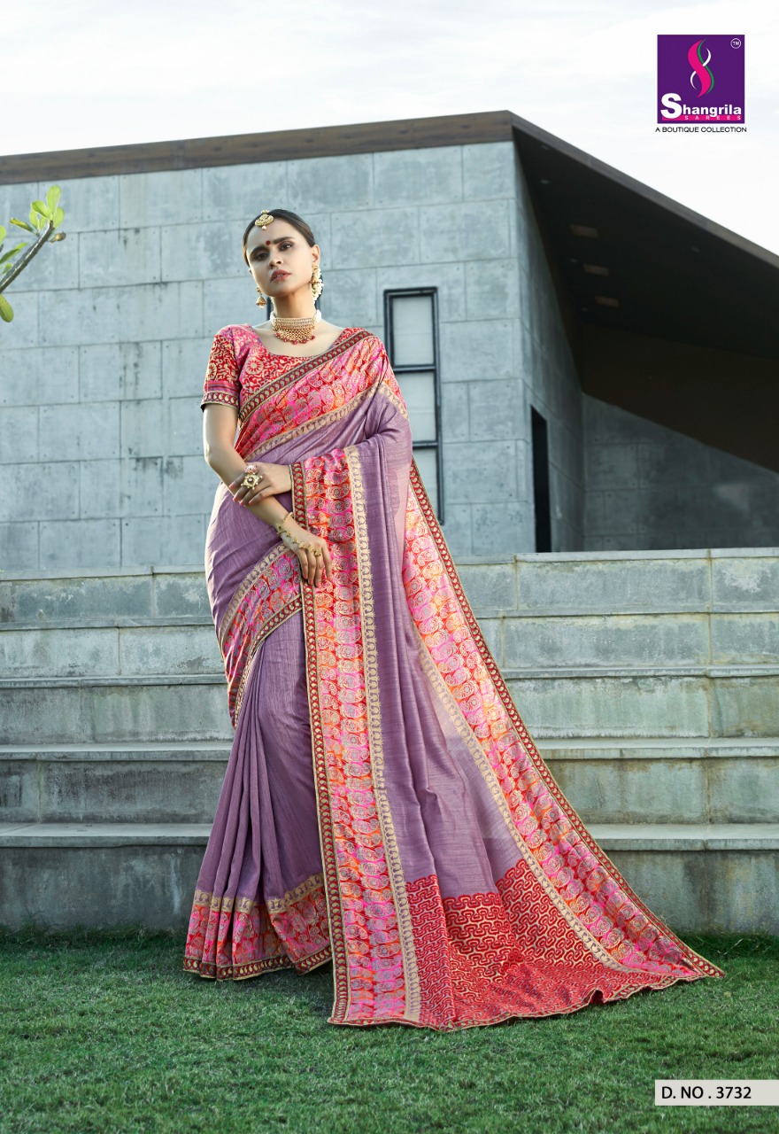 Shangrila overseas vol 2 designer printed silk sarees Catalog
