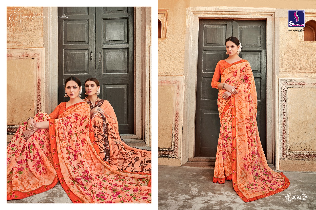 Shangrila viraasat Indian Traditional wear beautiful colours saree collection at wholesale Rate