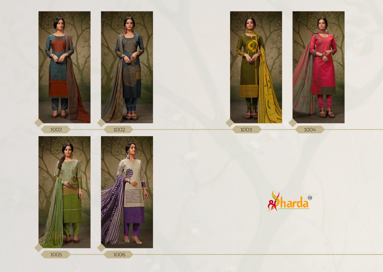 Sharda shaziya beautiful printed designer suits collection at Wholesale Rate