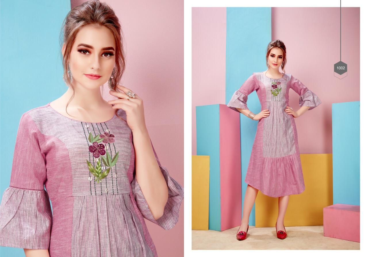 Stf beliza colourful party Wear cotton Kurties collection