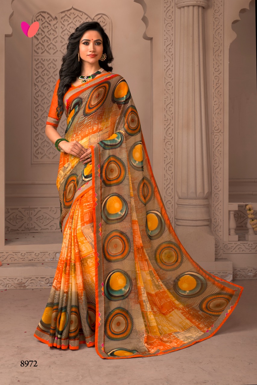 Varsiddhi mintorsi Mix chiffon traditional Wear Stylish Printed Sarees Collection Dealer