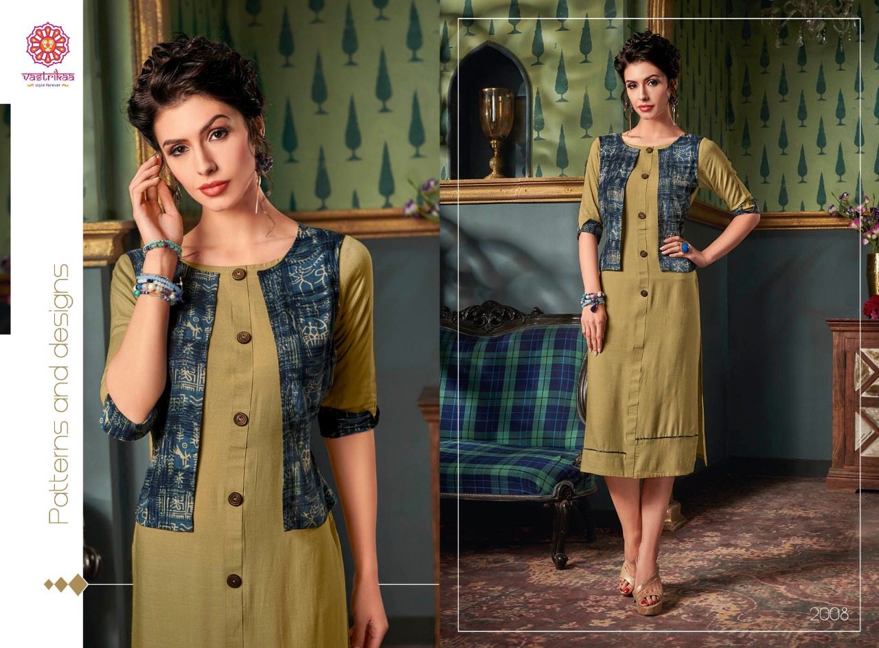 Vastrikaa frost fancy Kurties ready To Wear stylish collection at Wholesale price