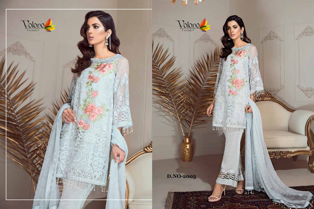 Volono trendz zaylish vol 2 heavy embroidered party wear salwar kameez Collection at Wholesale Rate