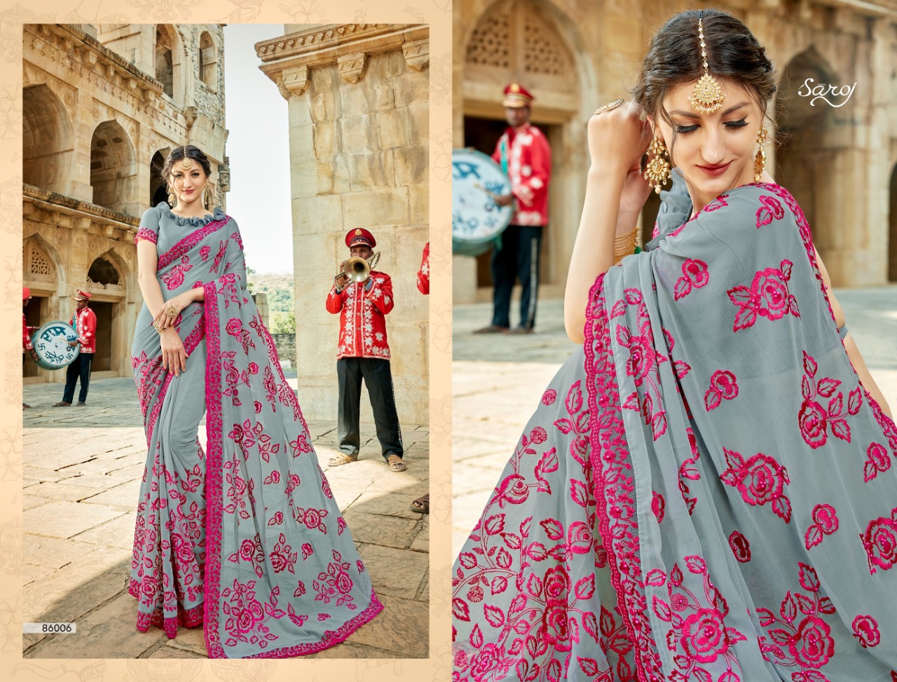 Saroj sajda Indian wear Traditional sarees collection