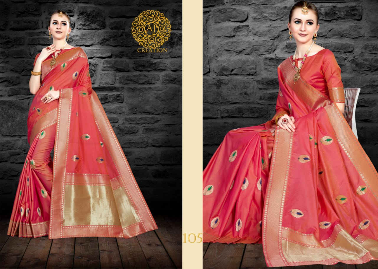 Aj creation heritage traditional Wear Fancy sarees Collection