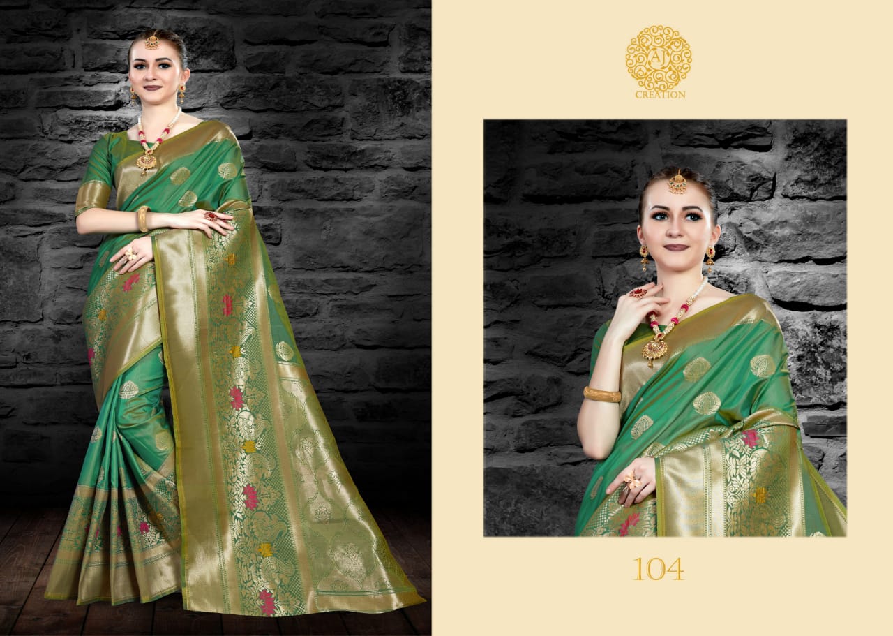 Aj creation heritage traditional Wear Fancy sarees Collection