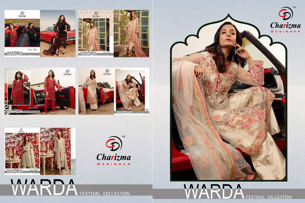 Charizma Designer Warda Festival Collection Karachi Suits Embroidered Collection