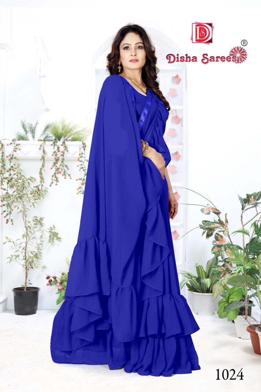 Disha sarees new trendz designer Party Wear skirt style sarees