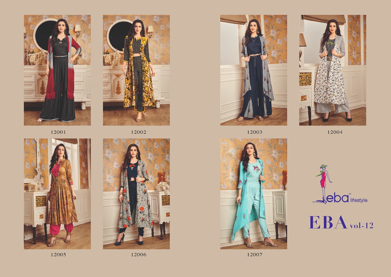 Eba lifestyle eba vol 12 ready made fancy Kurties with shrug collection