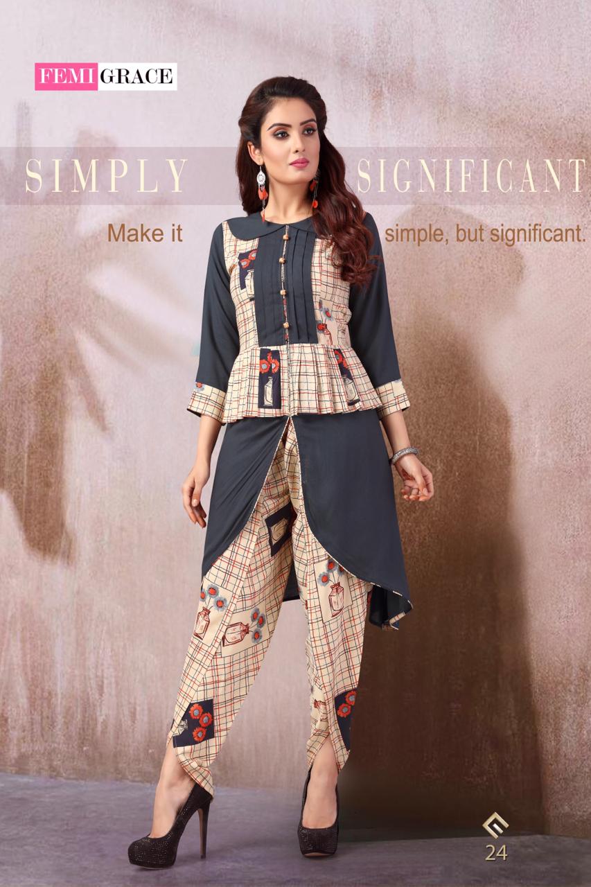 Femigrace Vol 4 Beautiful Fancy Party Ready To Wear Kurties Collection