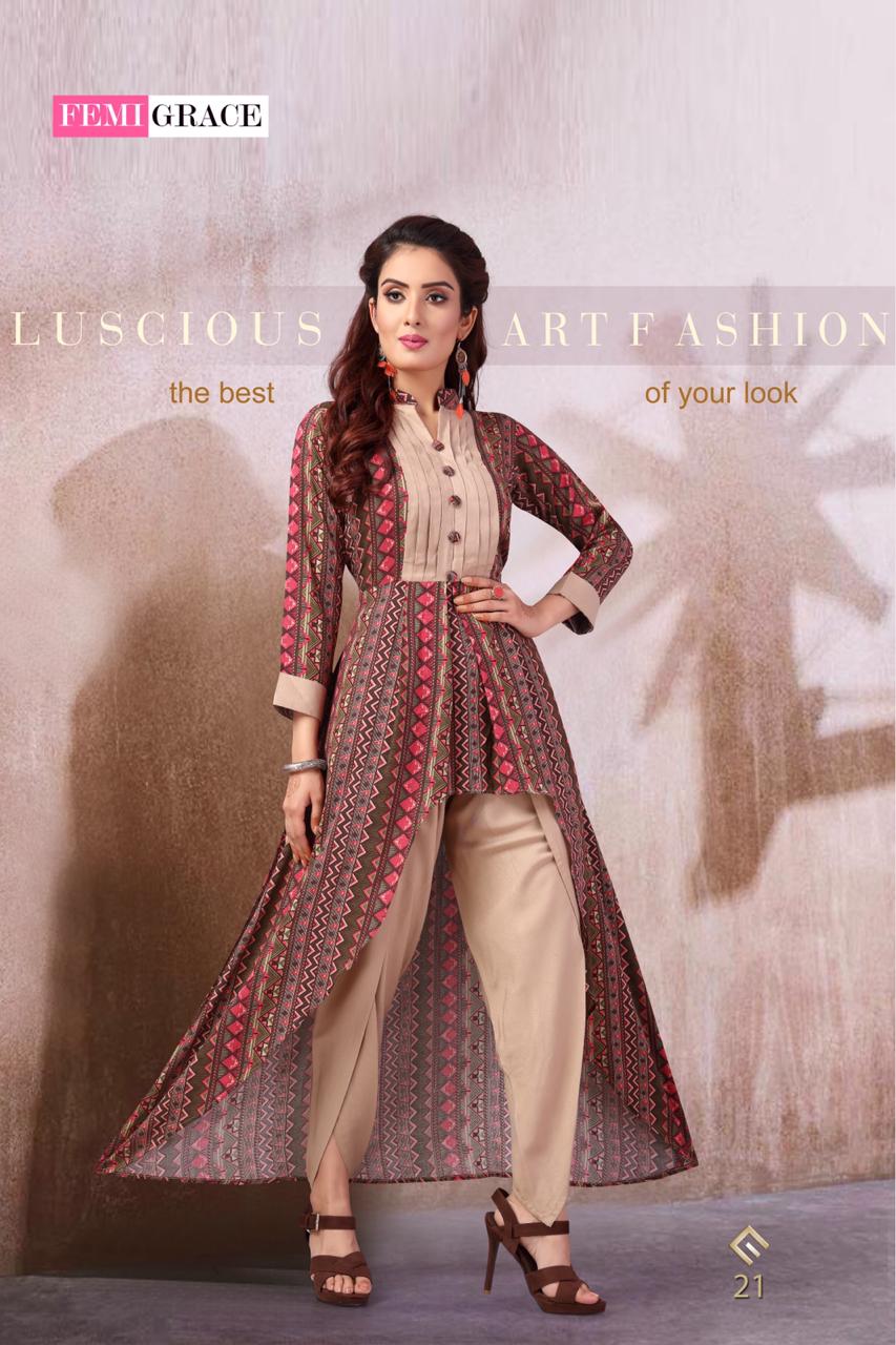 Femigrace Vol 4 Beautiful Fancy Party Ready To Wear Kurties Collection