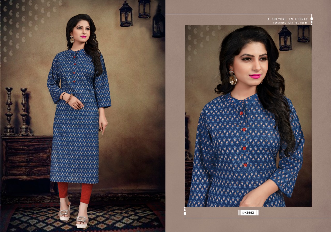 Gaabha prachi simple elegant daily wear fancy Rayon Kurties Collection