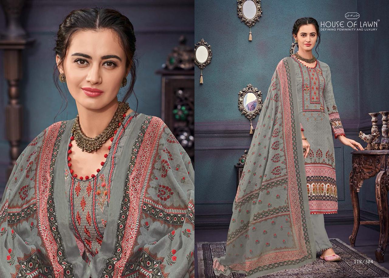 House of Lawn itr heavy Embroidered karachi suits Collection At Wholesale Rate