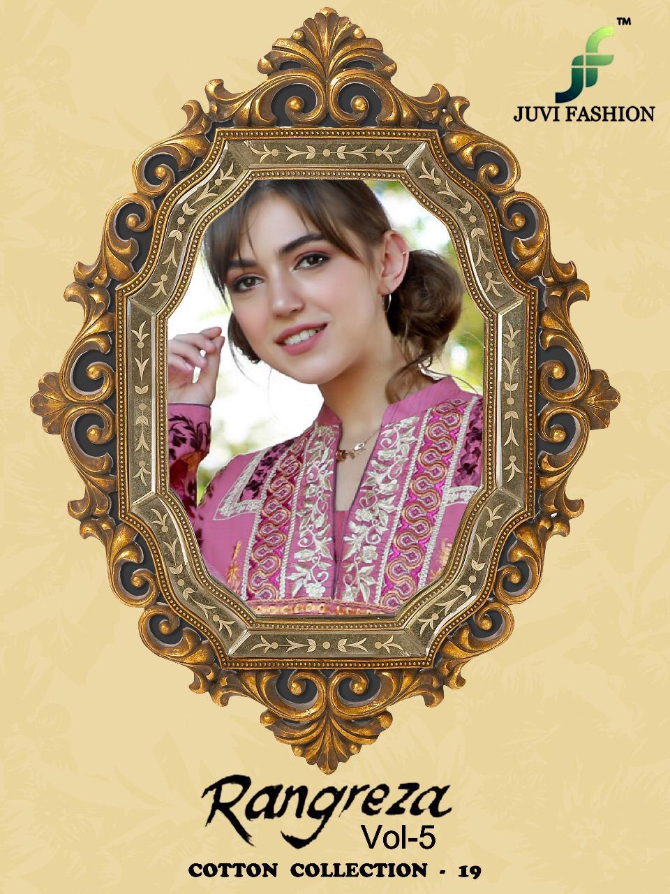Juvi fashion Rangreza Vol 5 Premium cotton collection 19 pakistani suits