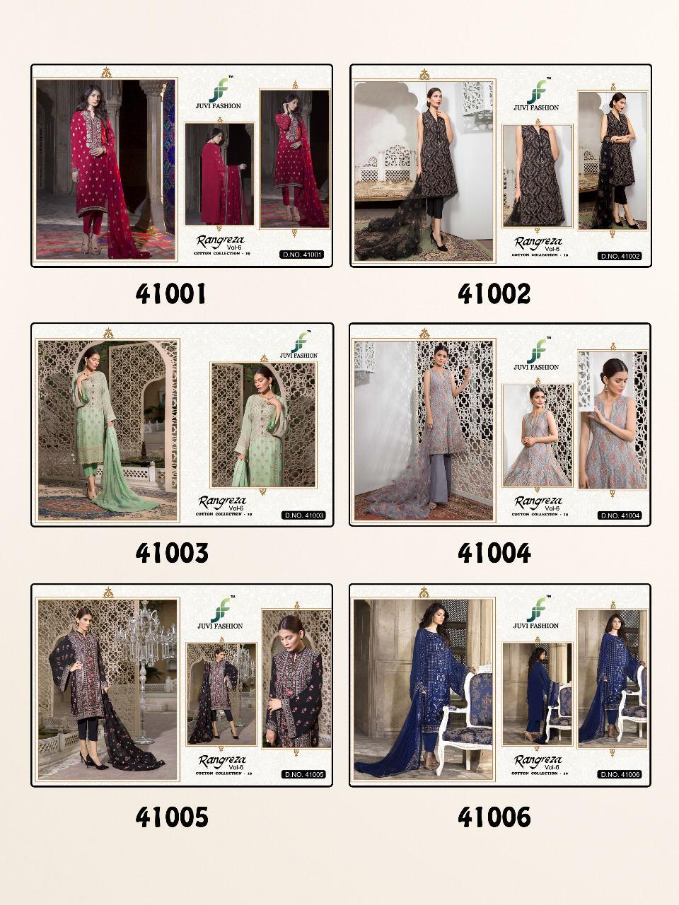Juvi fashion rangreza vol 6 cotton collection pakistani suits salwar kameez collection