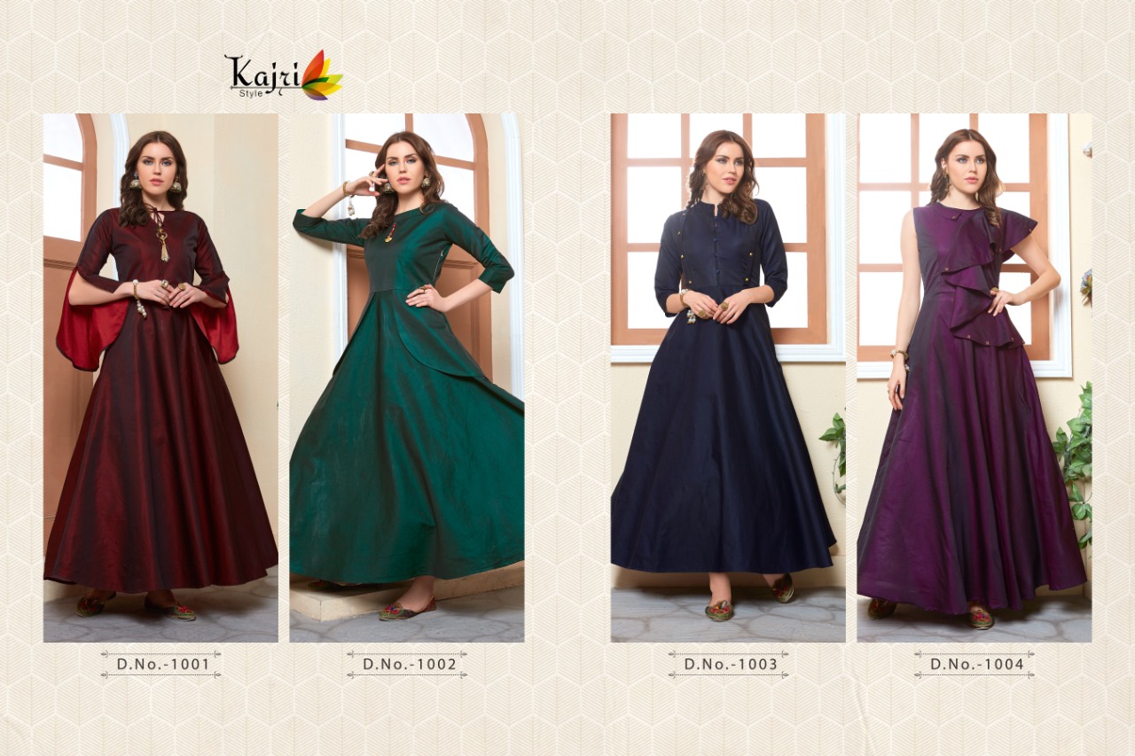 Kajri style naysha long colourful Party Wear gown collection Dealer