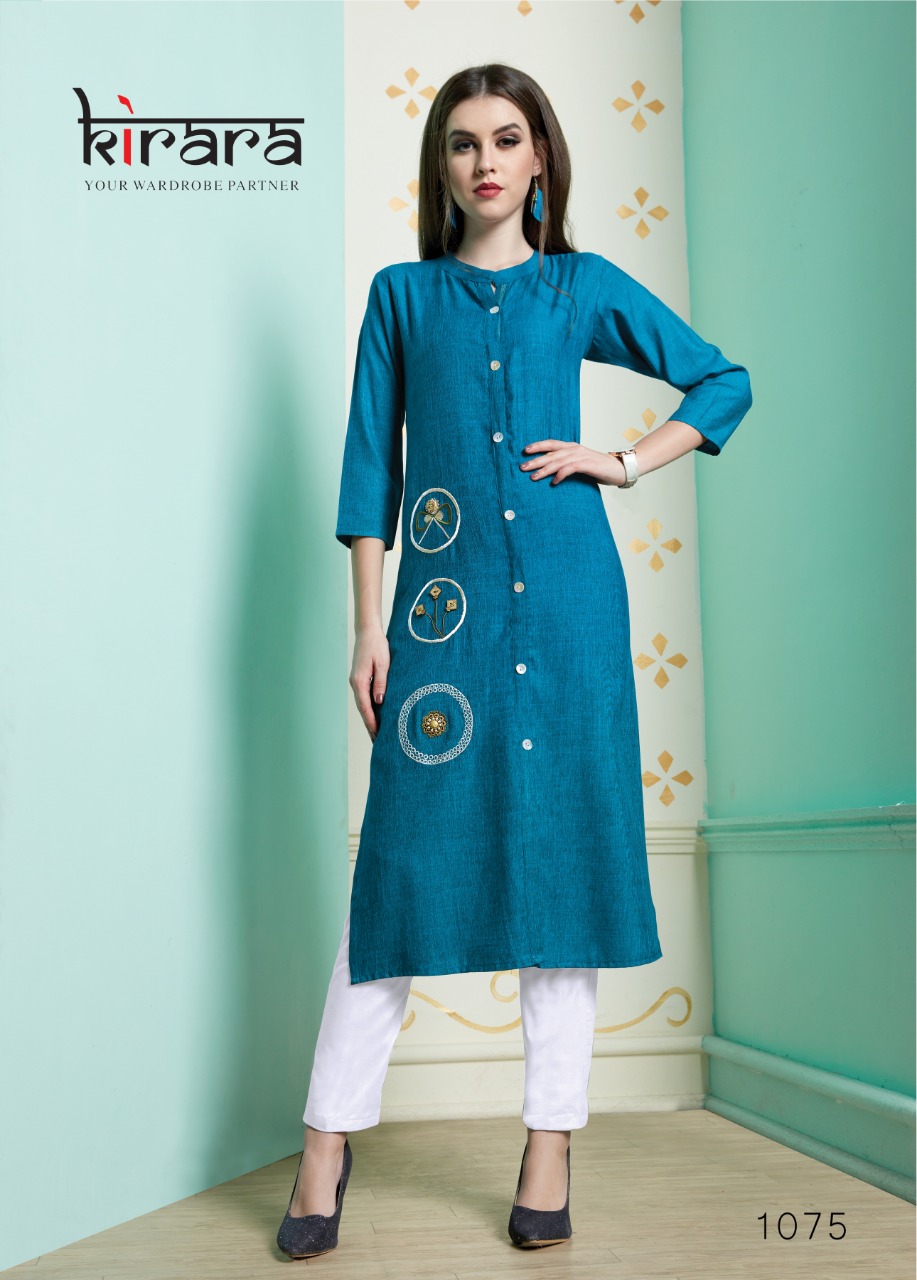 Kirara namo casual wear stylish printed cotton kurties collection