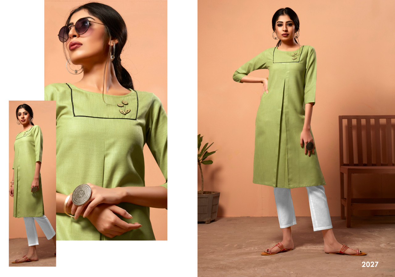 Kirara sui dhaga beautiful Colours Ready To Wear straight Kurties Collection Suppliers