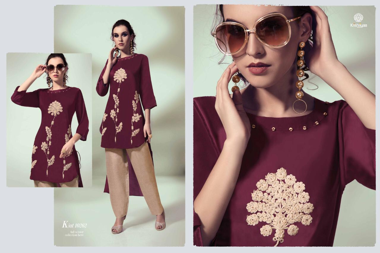 Krishriyaa majestic vol 2 fancy kurti with dhoti and pant collection at wholesale rate