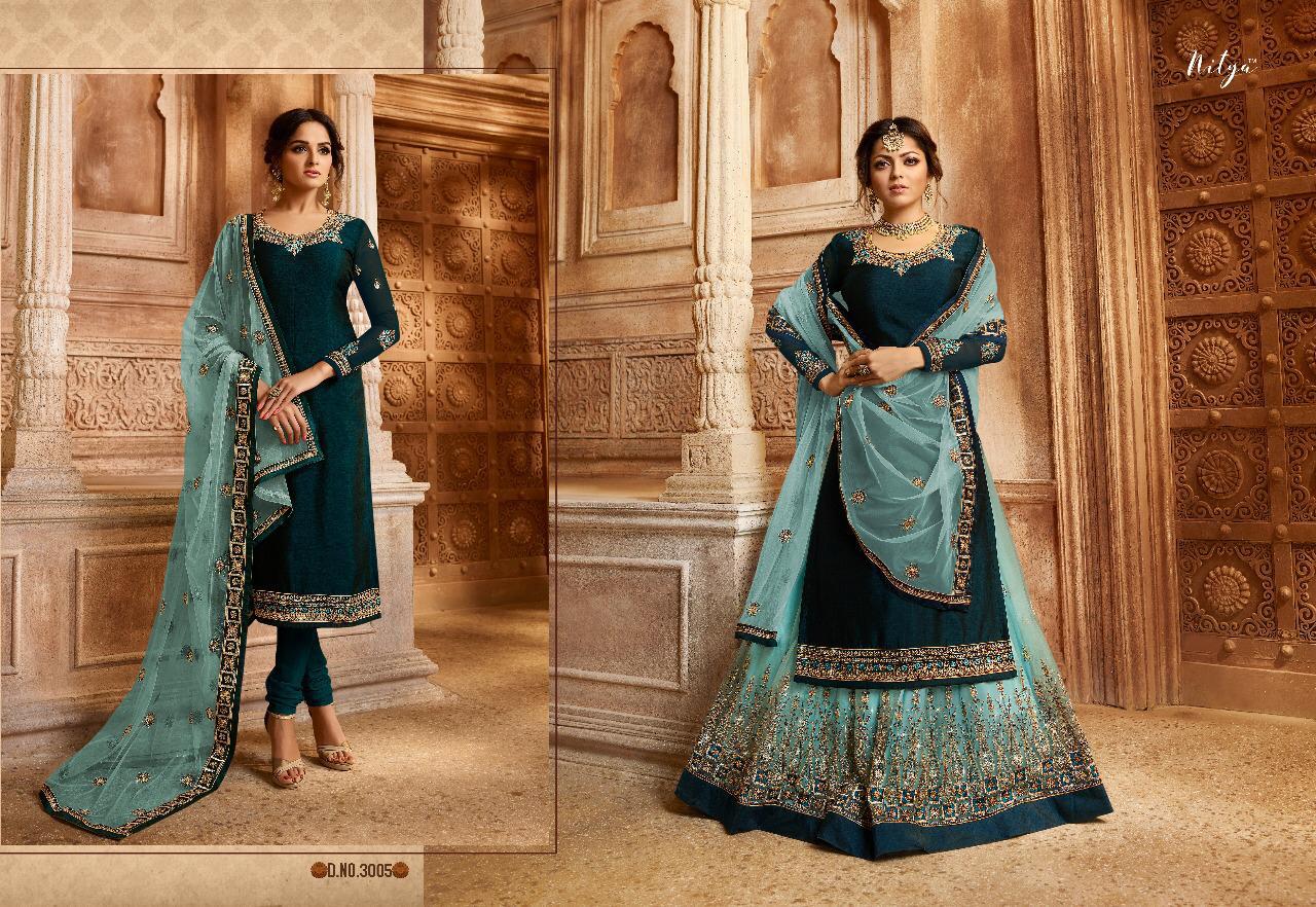 Lt nitya 130 hitlist heavy embroidered salwar kameez collection at wholesale rate