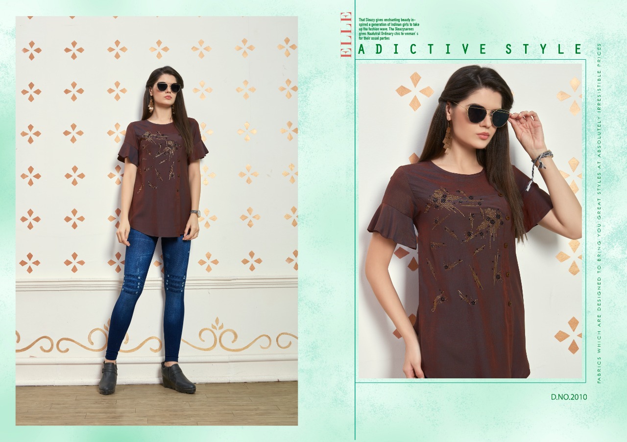 Nitisha nx muslin daily wear fancy colours short top catalog