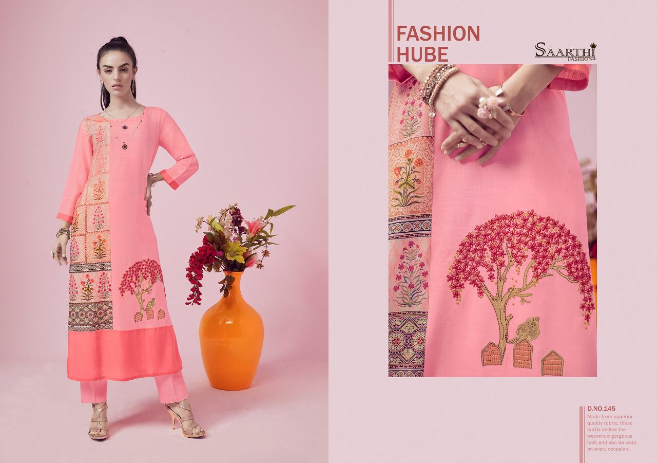 Saarthi fashion animi bright colours casual Wear Kurties