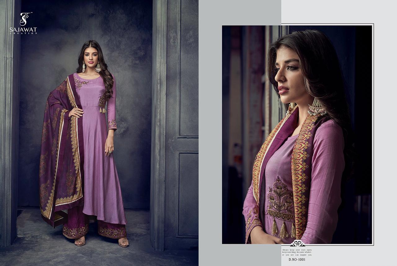 Sajawat creation saarthi vol 4 fancy party wear long gown ethnic collection