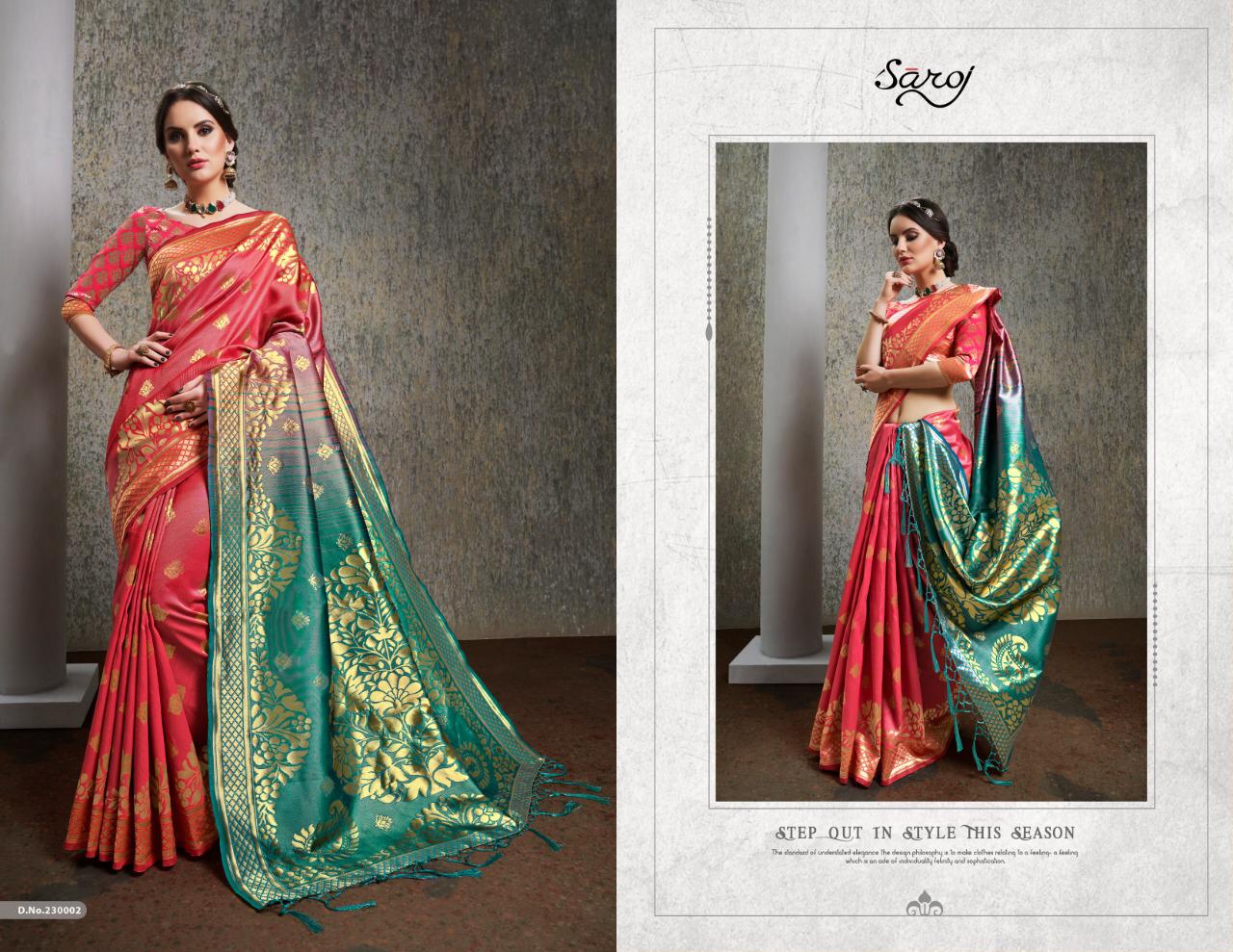 saroj parampara designer beautiful silk sarees