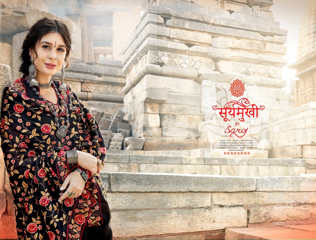 Saroj suryamukhi fancy designer printed saree catalog