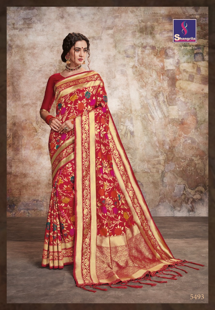 Shangrila charitra silk festive wear designer sarees collection