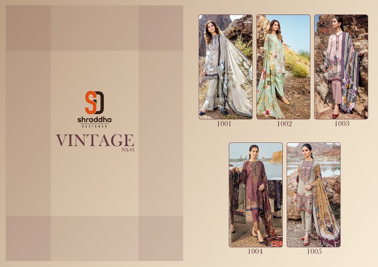 Shraddha Designer vintage vol 1 nx beautiful Colours designer Salwar Kameez Collection at Wholesale Rate