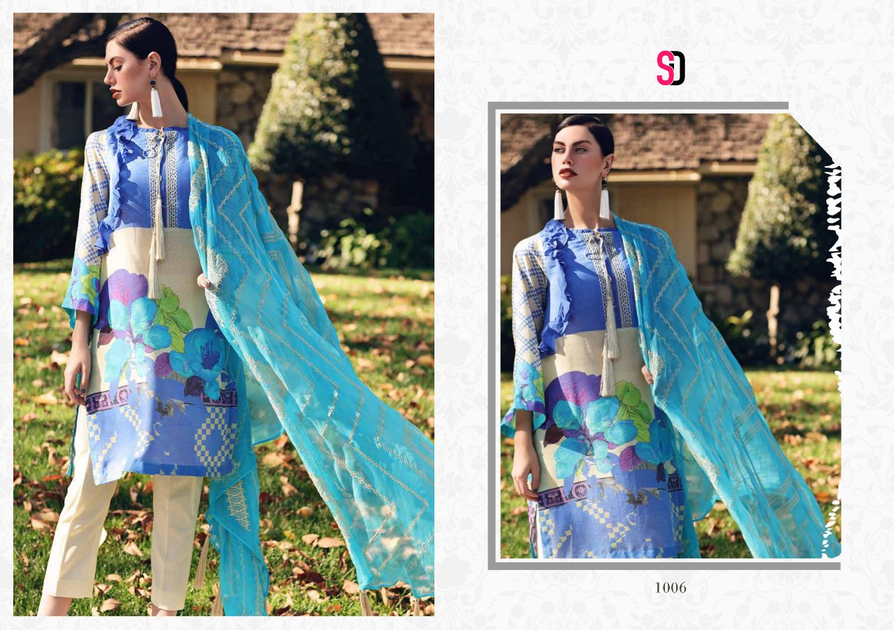 Shraddha Designer zeenat vol 1 heavy Embroidered cotton printed dress material