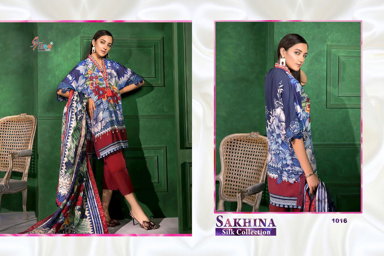 Shree fabs sakhina silk collection digital printed embroidered Salwar Kameez Collection